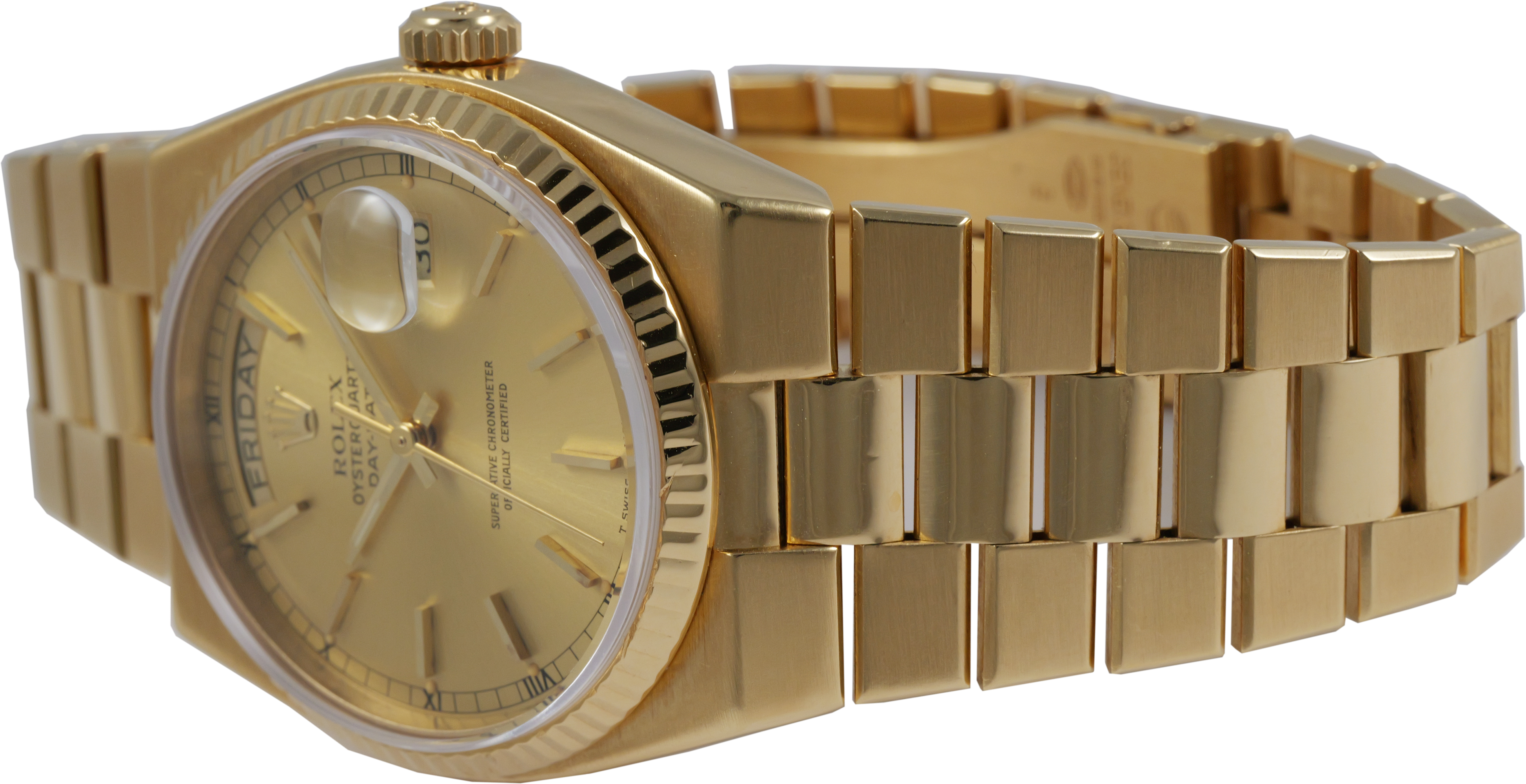 Rolex OysterQuartz Day-Date Yellow Gold Champagne (Rolex Serviced 2025) 19018